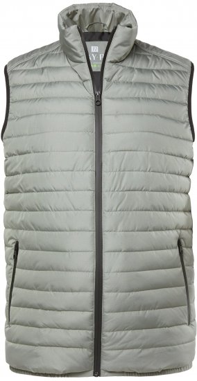 JAY-PI Lightly Quilted Vest with Stomach Fit Grey - Jakne - Muške Jakne Veliki Brojevi