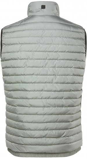 JAY-PI Lightly Quilted Vest with Stomach Fit Grey - Jakne - Muške Jakne Veliki Brojevi