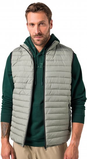 JAY-PI Lightly Quilted Vest with Stomach Fit Grey - Jakne - Muške Jakne Veliki Brojevi