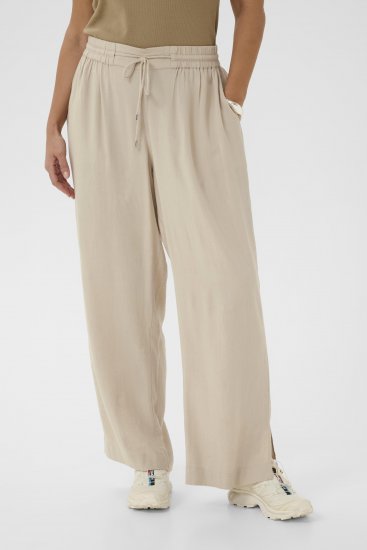 Kaffe Curve Mille Wide Pants Feather Grey - Hlače od tkanine - 