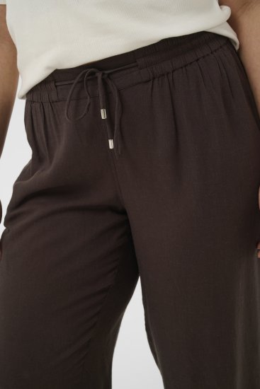 Kaffe Curve Mille Wide Pants Coffee Brown - Hlače od tkanine - 