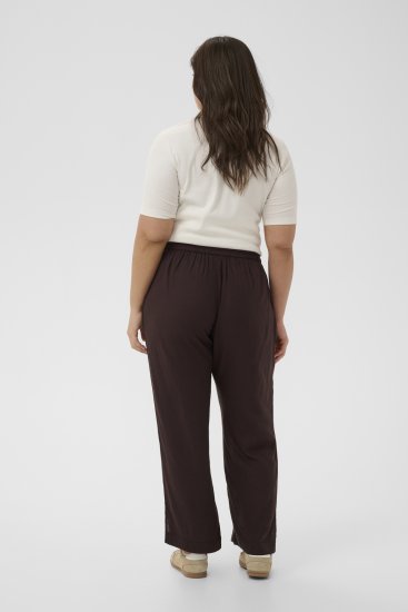 Kaffe Curve Mille Wide Pants Coffee Brown - Hlače od tkanine - 