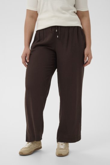 Kaffe Curve Mille Wide Pants Coffee Brown - Hlače od tkanine - 