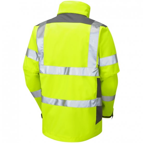Leo Exmoor Ecoviz 10K Performance+ Breathable Jacket Hi-Vis Yellow - Radna odjeća - Radna Odjeća Veliki Brojevi