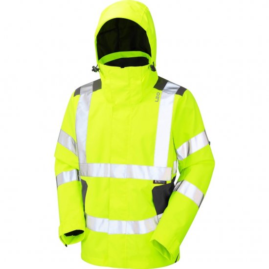 Leo Exmoor Ecoviz 10K Performance+ Breathable Jacket Hi-Vis Yellow - Radna odjeća - Radna Odjeća Veliki Brojevi