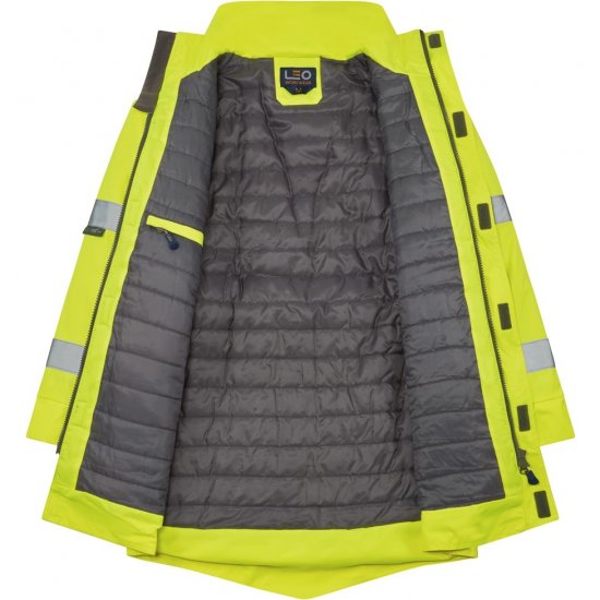 Leo Tawstock EcoViz 4K Baffle Lined Anorak Hi-Vis Yellow - Radna odjeća - Radna Odjeća Veliki Brojevi