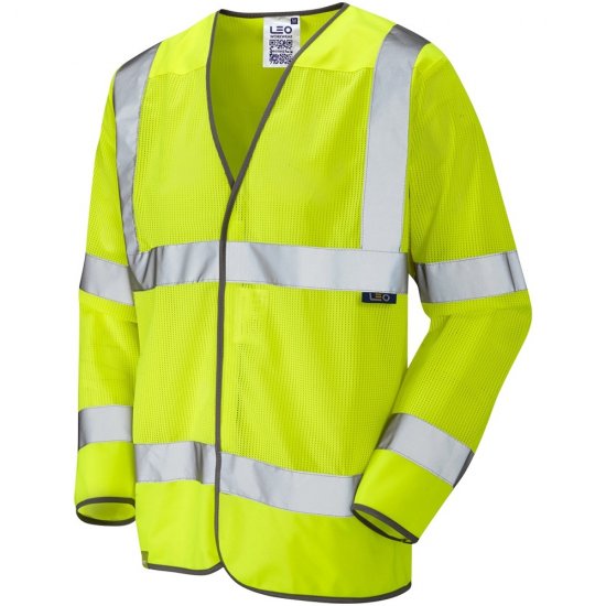 Leo Fremington Ecoviz Mesh Sleeved Waistcoat Hi-Vis Yellow - Radna odjeća - Radna Odjeća Veliki Brojevi