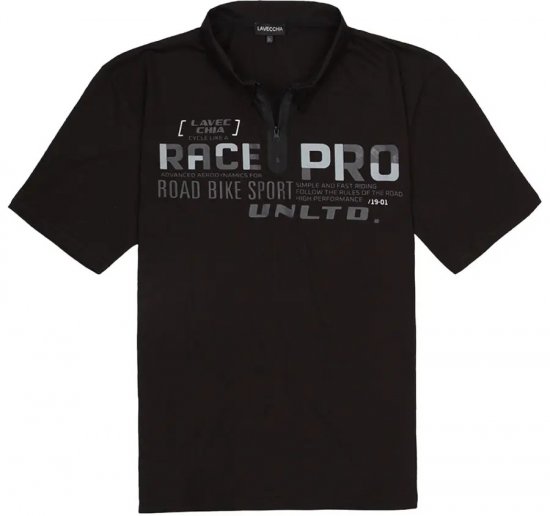 Lavecchia 2030 Polo Shirt Short Sleeve Black - Polo majice - Muške Polo Majice Veliki Brojevi