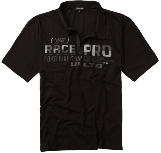 Lavecchia 2030 Polo Shirt Short Sleeve Black - Polo majice - Muške Polo Majice Veliki Brojevi