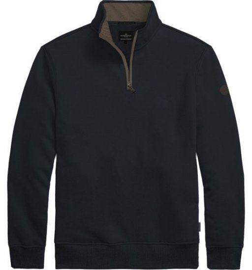 Double Outfitters MTOP-1163 Dukserica s kratkim patentnim zatvaračem Tamnoplava - Puloveri & dukserice - Muške Puloveri & dukserice veliki brojevi