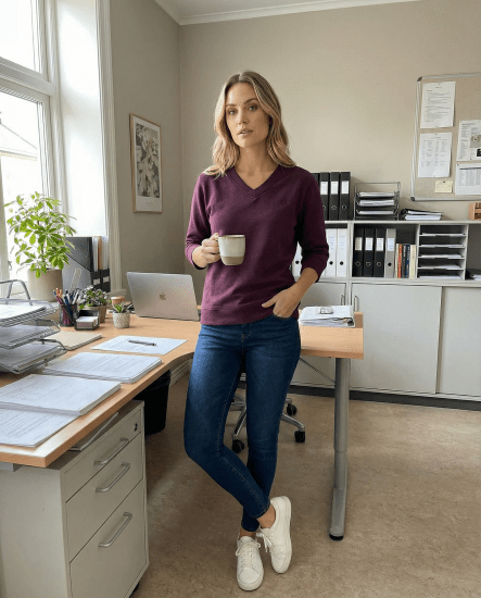 Nora Mikken GELINA Sweater Mauve Wine - ODJEĆA ZA ŽENE XS-XXL - 