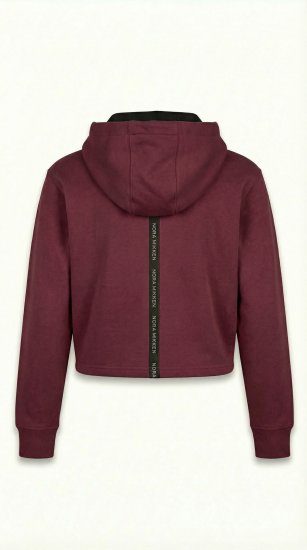 Nora Mikken KAMILLA Cropped Hoodie Burgundy - ODJEĆA ZA ŽENE XS-XXL - 
