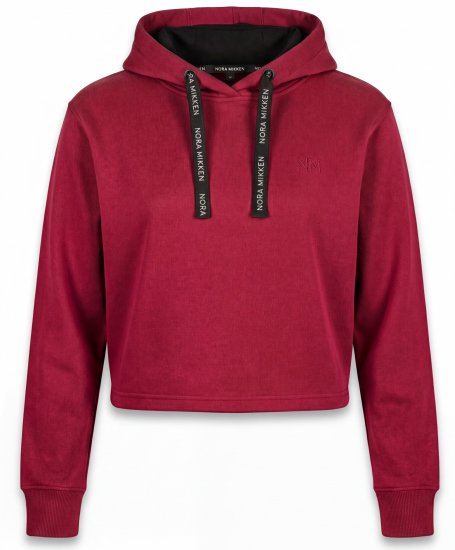 Nora Mikken KAMILLA Cropped Hoodie Burgundy - ODJEĆA ZA ŽENE XS-XXL - 