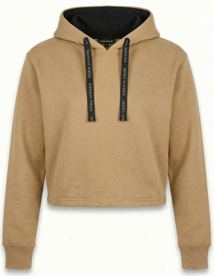 Nora Mikken KAMILLA Cropped Hoodie Camel - ODJEĆA ZA ŽENE XS-XXL - 