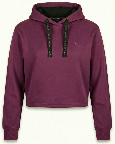 Nora Mikken KAMILLA Cropped Hoodie Mauve Wine - ODJEĆA ZA ŽENE XS-XXL - 