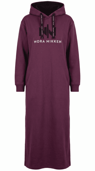 Nora Mikken MARI Maxi Hoodie Dress Mauve Wine - ODJEĆA ZA ŽENE XS-XXL - 
