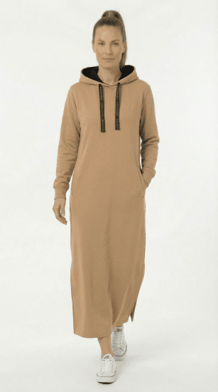 Nora Mikken MARTINA Maxi Hoodie Dress Camel - ODJEĆA ZA ŽENE XS-XXL - 