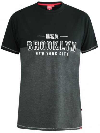 D555 Osbert T-shirt Black - Majice Kratkih Rukava - Muške Majice Kratkih Rukava Veliki Brojevi 