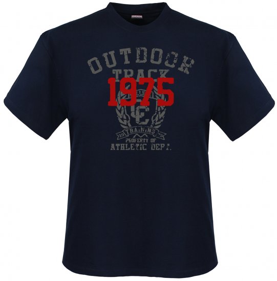 Adamo Outdoor track Comfort fit T-shirt Navy - Majice Kratkih Rukava - Muške Majice Kratkih Rukava Veliki Brojevi 