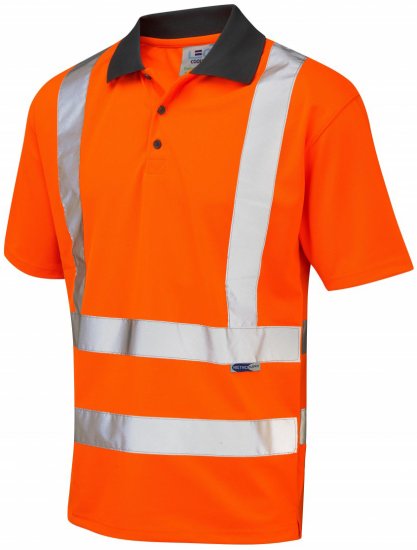 Leo Rockham Coolviz Polo Shirt Hi-Vis Orange - Radna odjeća - Radna Odjeća Veliki Brojevi