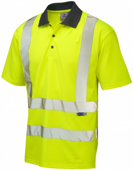 Leo Rockham Coolviz Polo Shirt Hi-Vis Yellow - Radna odjeća - Radna Odjeća Veliki Brojevi