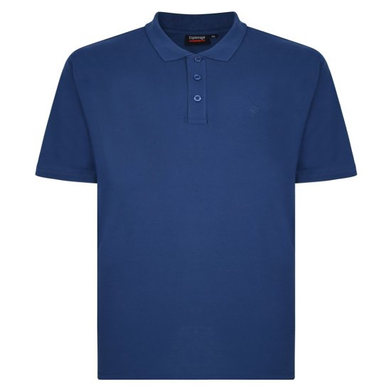 Espionage P074C Polo Majica Kratkih Rukava Tamnoplava - Polo majice - Muške Polo Majice Veliki Brojevi
