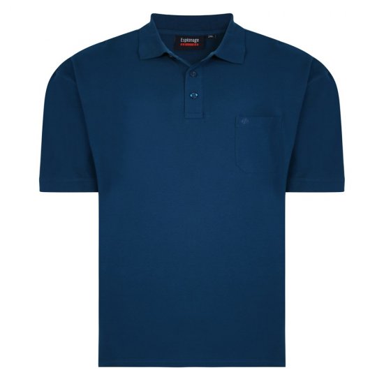 Espionage P074C Polo Majica Kratkih Rukava Tamna Petrolej - Polo majice - Muške Polo Majice Veliki Brojevi