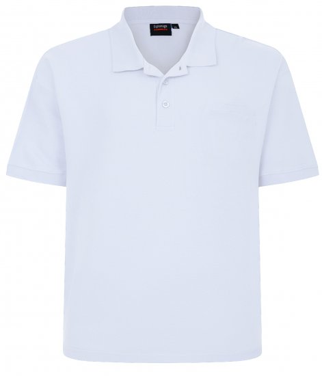 Espionage P074 bijela polo majica - Polo majice - Muške Polo Majice Veliki Brojevi