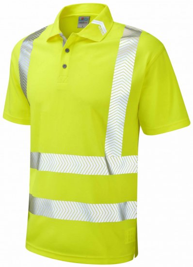 Leo Broadsands Coolviz Ultra Polo Hi-Vis Yellow - Radna odjeća - Radna Odjeća Veliki Brojevi