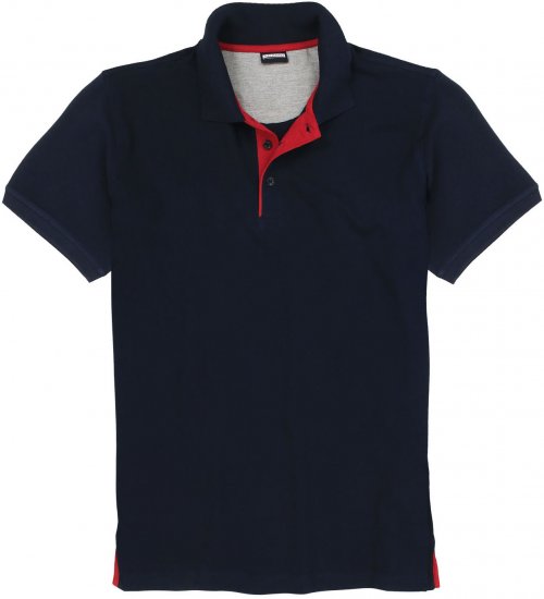 Adamo Pablo Comfort fit Polo Shirt Navy - Polo majice - Muške Polo Majice Veliki Brojevi