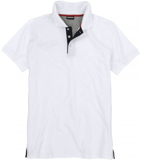Adamo Pablo Comfort fit Polo Shirt White - Polo majice - Muške Polo Majice Veliki Brojevi