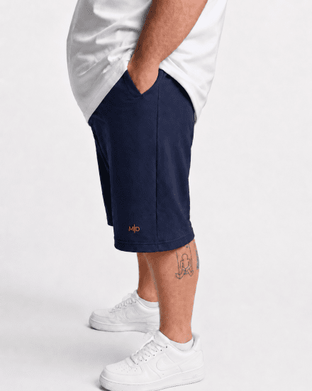 Motley Denim Paris Sweatshorts Dark Indigo - Sportske hlače & kratke - Muške Trenirke Veliki Brojevi