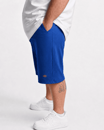 Motley Denim Paris Sweatshorts Royal Blue - Sportske hlače & kratke - Muške Trenirke Veliki Brojevi