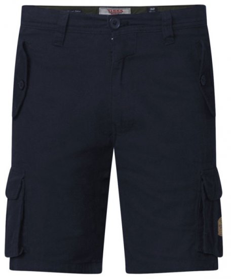 D555 Larry Cargo Shorts Navy - Kratke hlače - Muške Kratke Hlače Veliki Brojevi 