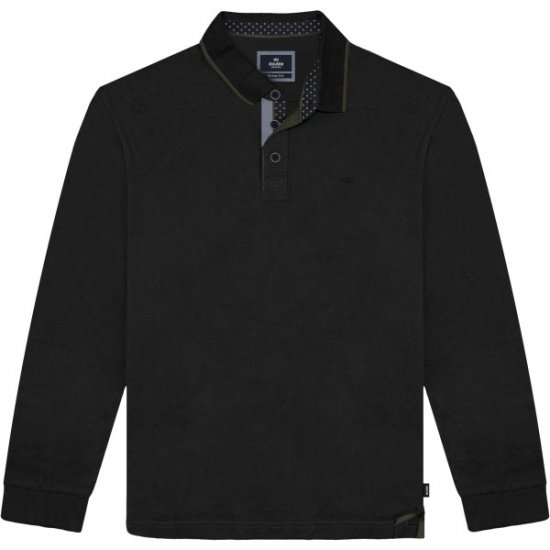 Double Outfitters PS-3098 Polo Shirt Print Black - Polo majice - Muške Polo Majice Veliki Brojevi