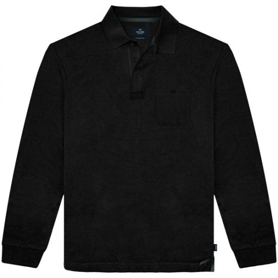 Double Outfitters PS-3100 Polo Shirt Chest Pocket Black - Polo majice - Muške Polo Majice Veliki Brojevi