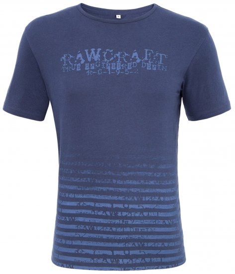 Rawcraft Reeder T-shirt Blue - Majice Kratkih Rukava - Muške Majice Kratkih Rukava Veliki Brojevi 