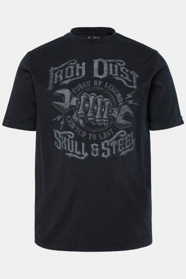JP1880 T-Shirt Short Sleeve Chest Print Black - Majice Kratkih Rukava - Muške Majice Kratkih Rukava Veliki Brojevi 