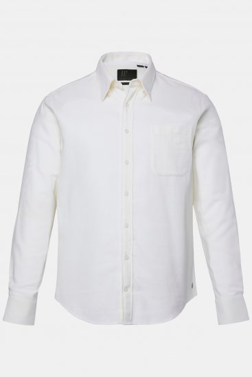 JP1880 Checked Flannel Shirt Long Sleeve Creamy White - Košulje - Muške Košulje Veliki Brojevi