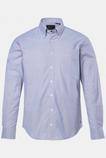 JP1880 Oxford Shirt Flexnamic Long Sleeve Grey - Košulje - Muške Košulje Veliki Brojevi
