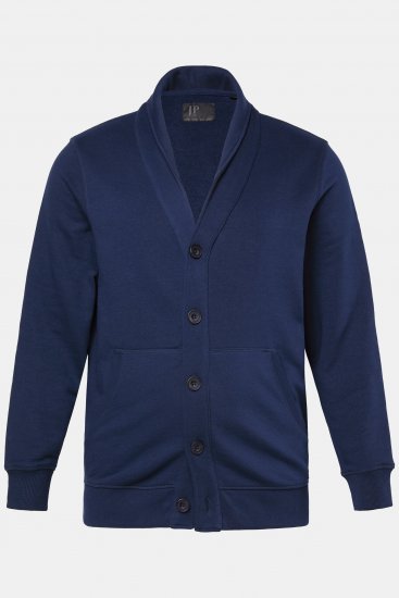 JP1880 Sweat Jacket Shawl Collar Navy - Puloveri & Dukserice - Muške Puloveri & dukserice veliki brojevi