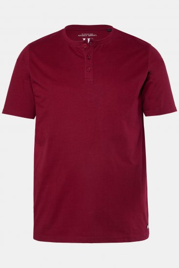 JP1880 Henley Basic T-shirt with Buttons Red - Majice Kratkih Rukava - Muške Majice Kratkih Rukava Veliki Brojevi 