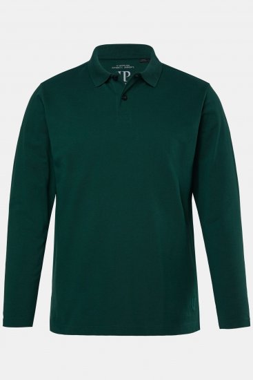 JP1880 Polo Shirt Long Sleeve Pique Dark Green - Polo majice - Muške Polo Majice Veliki Brojevi