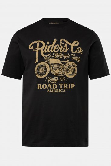 JP1880 T-Shirt Motorcycle Print Black - Majice Kratkih Rukava - Muške Majice Kratkih Rukava Veliki Brojevi 