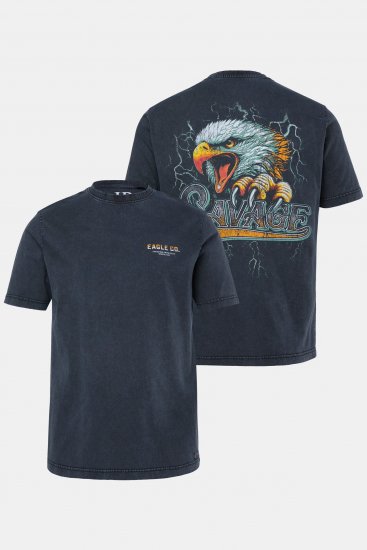 JP1880 T-Shirt Short Sleeve Back Print Vintage Black - Majice Kratkih Rukava - Muške Majice Kratkih Rukava Veliki Brojevi 