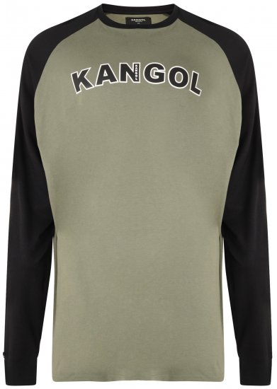 Kangol Rufio Long Sleeve T-shirt Khaki - Majice Kratkih Rukava - Muške Majice Kratkih Rukava Veliki Brojevi 