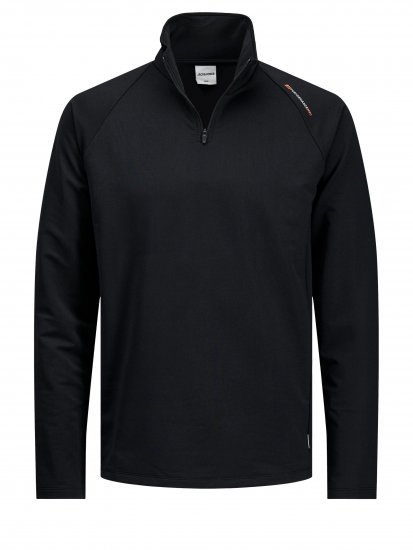 Jack & Jones Running Half Zip Sweat Black - Puloveri & dukserice - Muške Puloveri & dukserice veliki brojevi