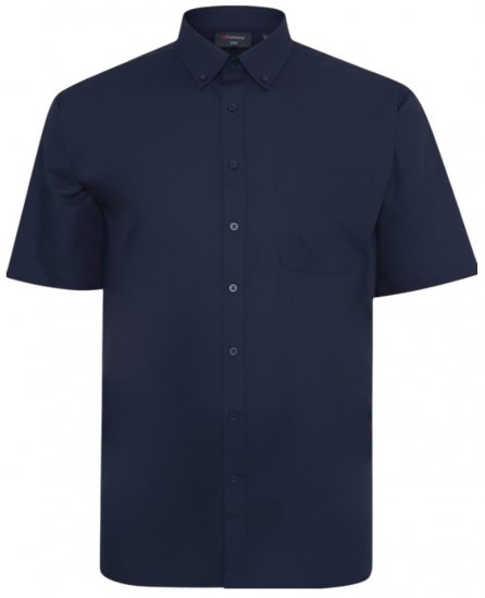 Espionage SH149 Plain Short Sleeve Shirt Navy - Košulje - Muške Košulje Veliki Brojevi