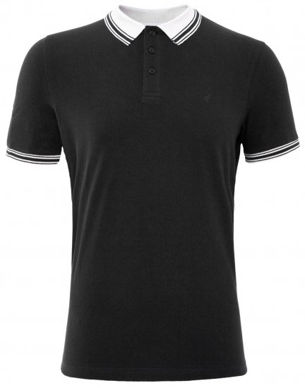 Kangol Shipley Polo Black - Polo majice - Muške Polo Majice Veliki Brojevi