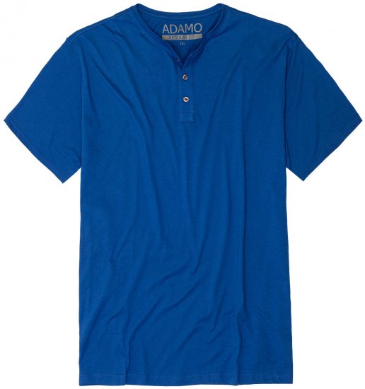 Adamo Silas Regular fit Serafino T-shirt Royal Blue - Majice Kratkih Rukava - Muške Majice Kratkih Rukava Veliki Brojevi 